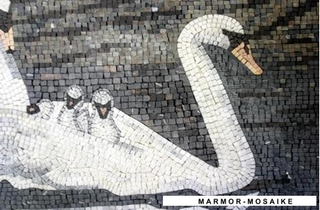 Mosaico AN050 Details cigni con prole 1