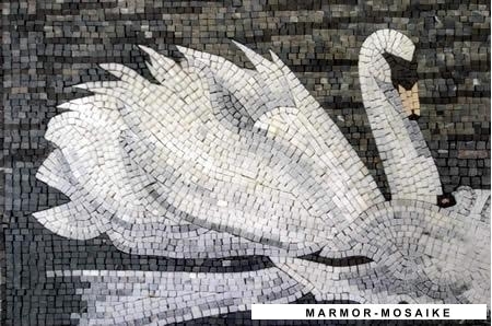 Mosaico AN050 Details cigni con prole 2
