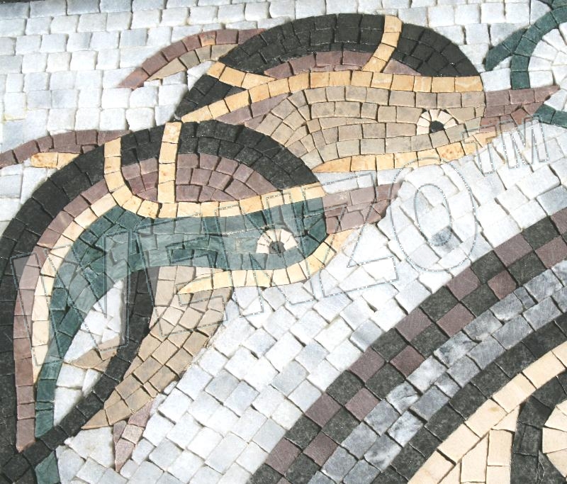 Mosaico CK027 Details tappeto romano 1