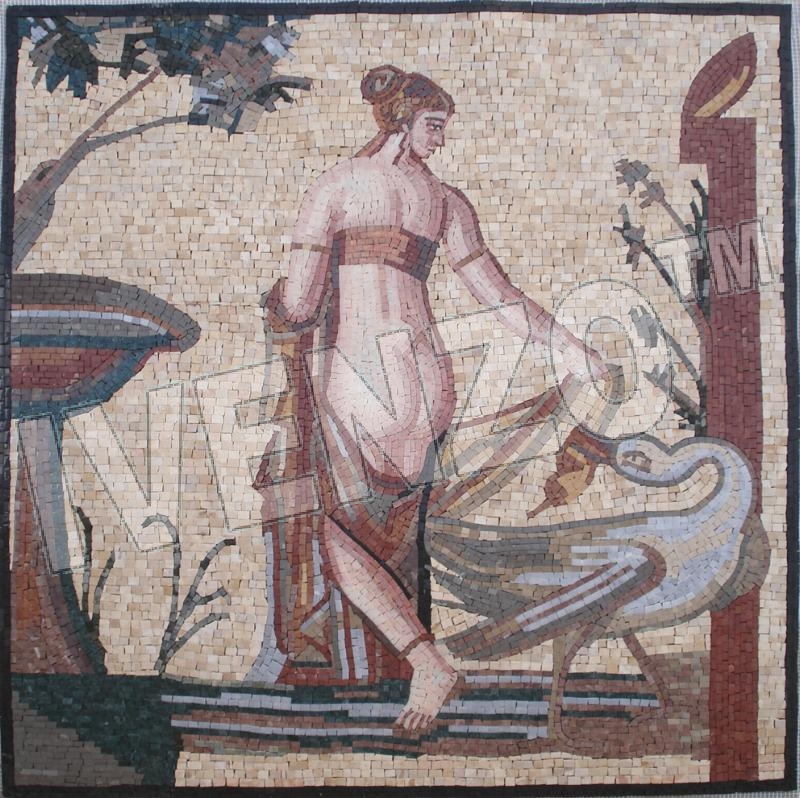Mosaico FK005 Leda e il cigno