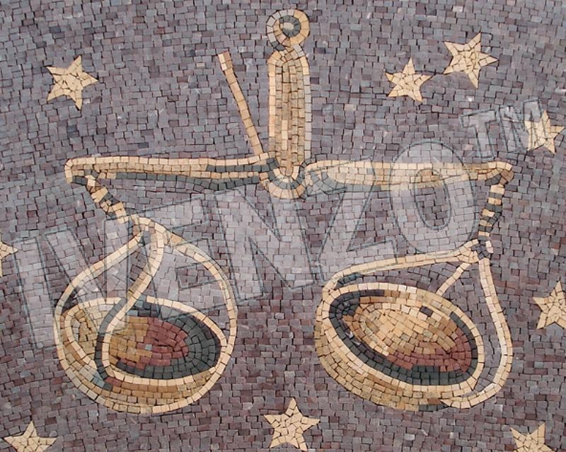 Mosaico FK013 segno dello zodiaco libra