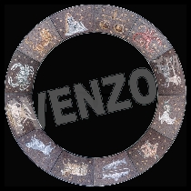 Mosaico 12 segni dello zodiaco in un anello
