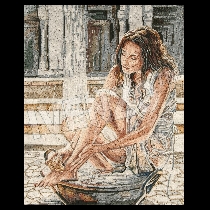 Mosaico Andy Lloyd: La donna che bagna