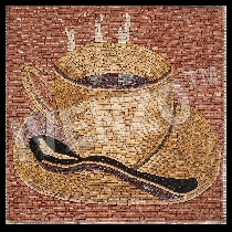 Mosaico Una tazza di caff