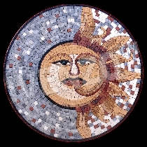 Mosaico sole e la luna - luminoso-scuro