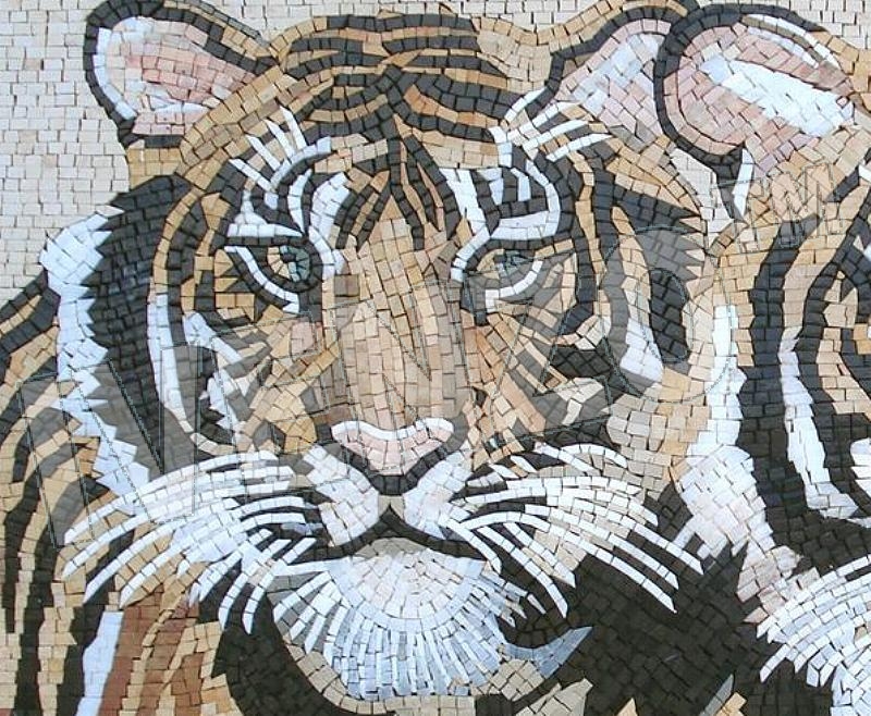 Mosaico AK017 Details tigre 1