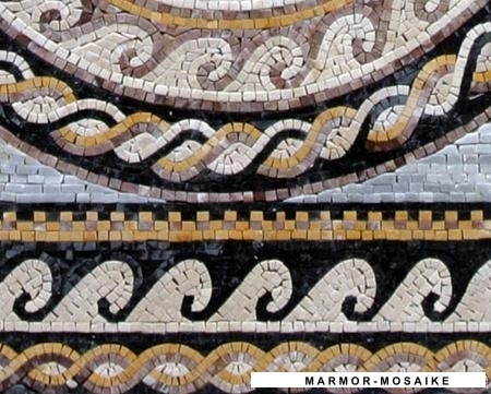 Mosaico CR201 Details tappeto con i delfini 2