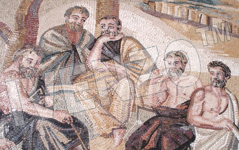 Mosaico FK097 Details Platone e l'Accademia di Atene 2