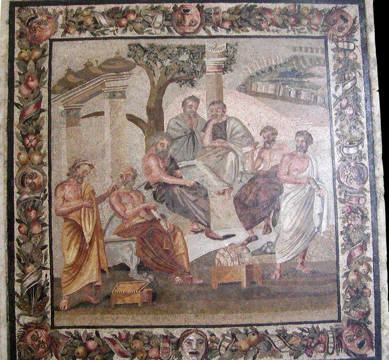 Mosaico FK097 Details Platone e l'Accademia di Atene 3