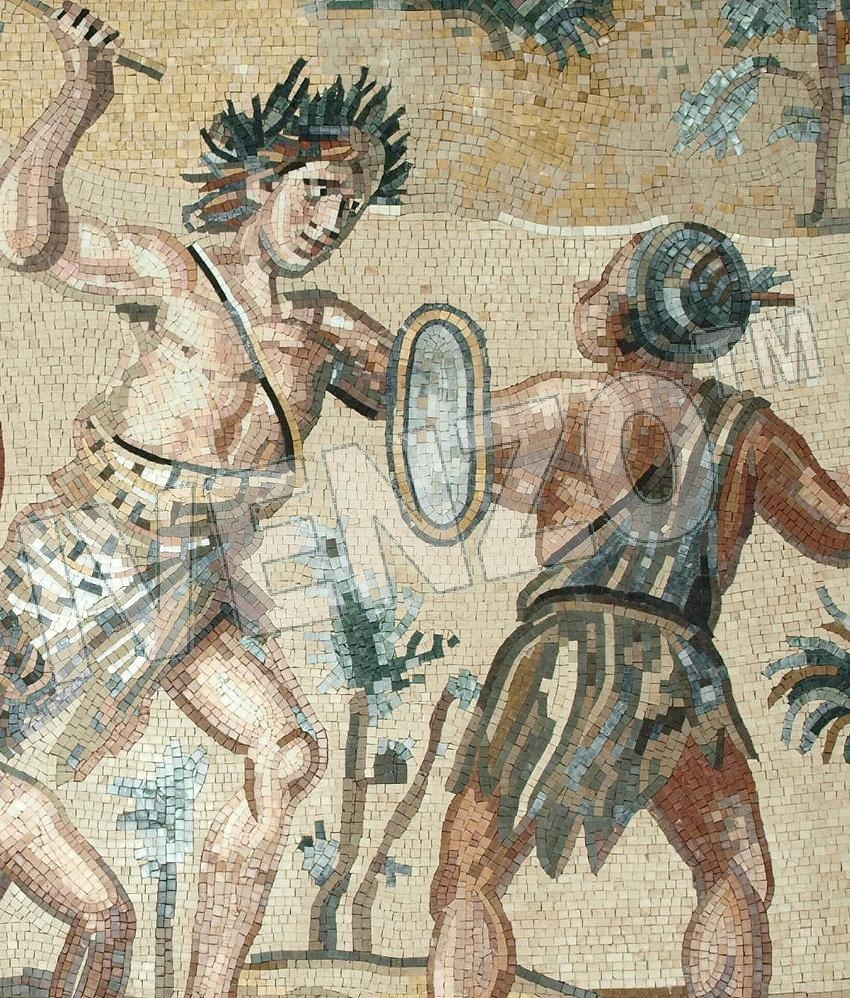 Mosaico FK118 Details Dioniso e gli indiani 2