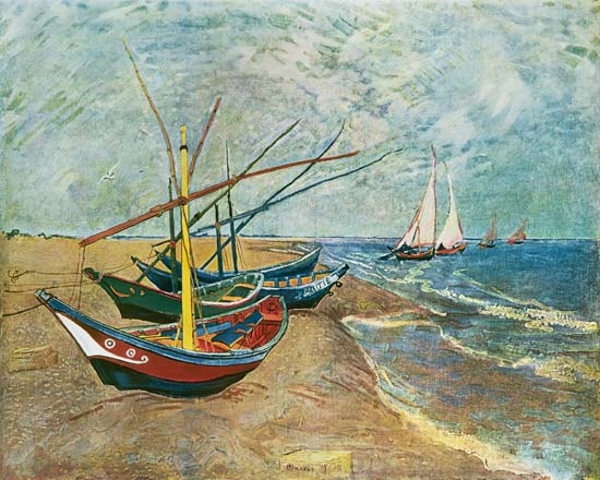 Mosaico GE250 Details Vincent van Gogh: Barche in spiaggia 1