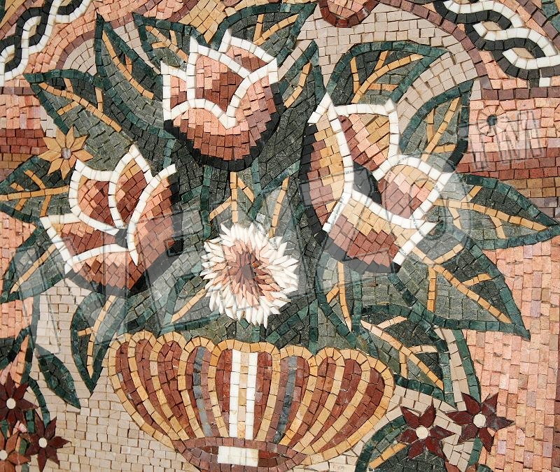 Mosaico GK042 Details vaso di fiori 1