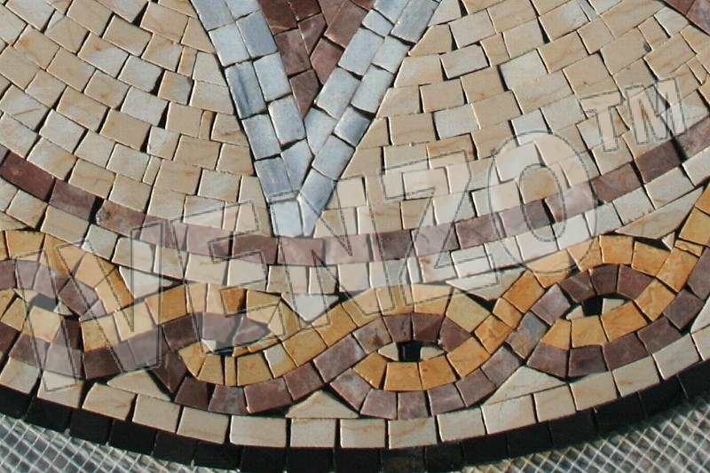 Mosaico MK074 Details rosa  dei  venti 2