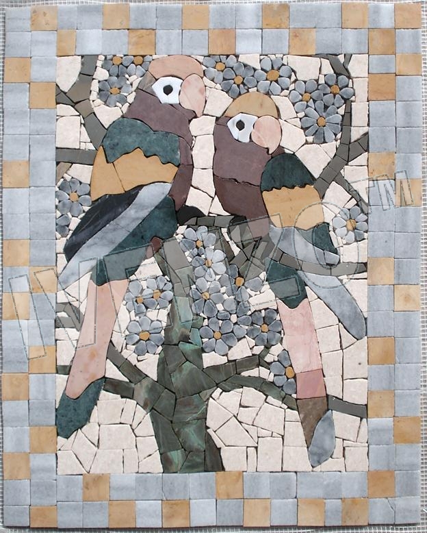 Mosaico AK012 pappagalli