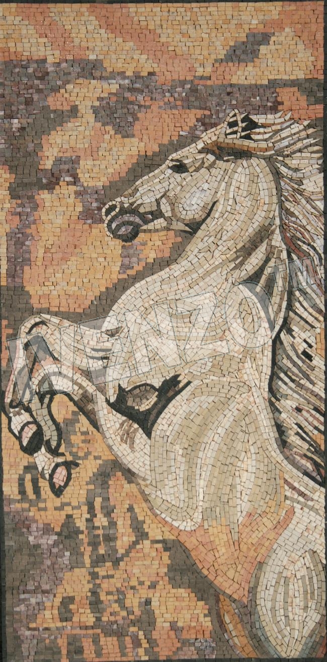 Mosaico AK026 allevamento di cavalli
