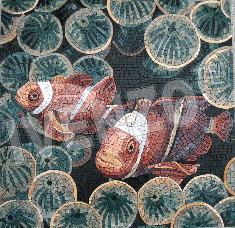 Mosaico AK036 pesci pagliaccio