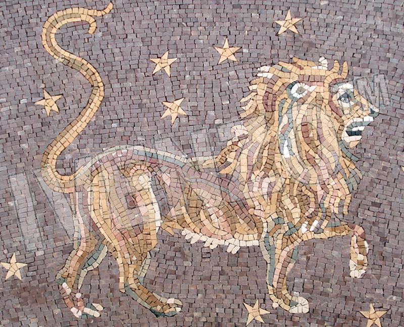Mosaico FK011 segno zodiacale del leone