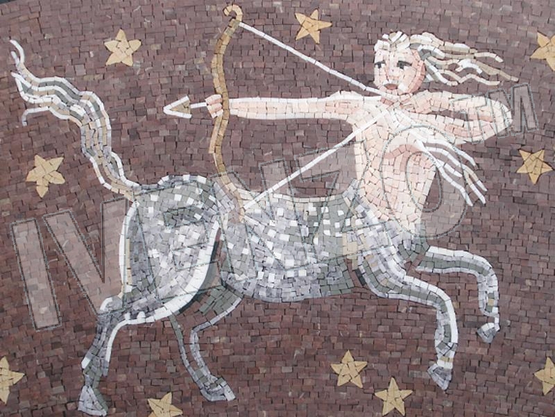 Mosaico FK015 segno del sagittario zodiaco