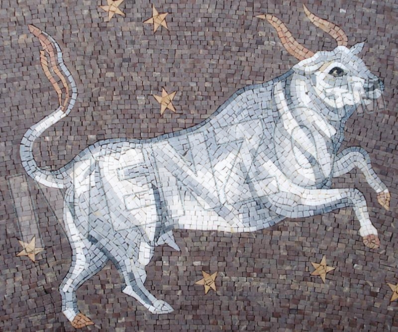 Mosaico FK020 segno zodiacale del toro