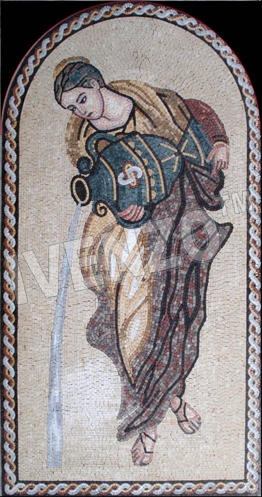 Mosaico FK051 Donna con tazza