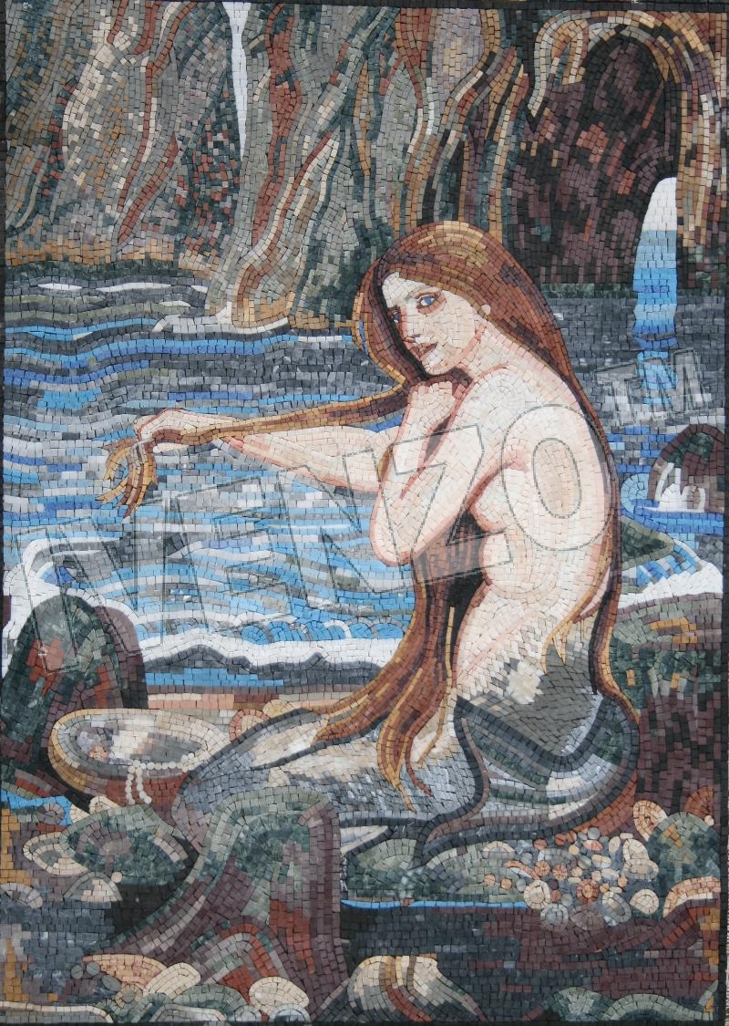 Mosaico FK055 Waterhouse: Sirena