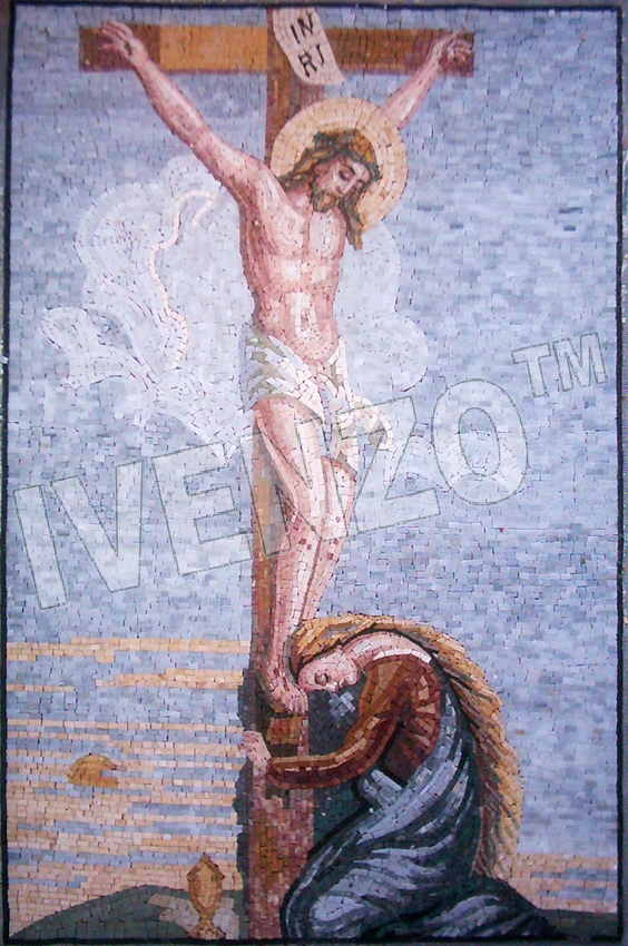 Mosaico FK095 Gesù sulla croce