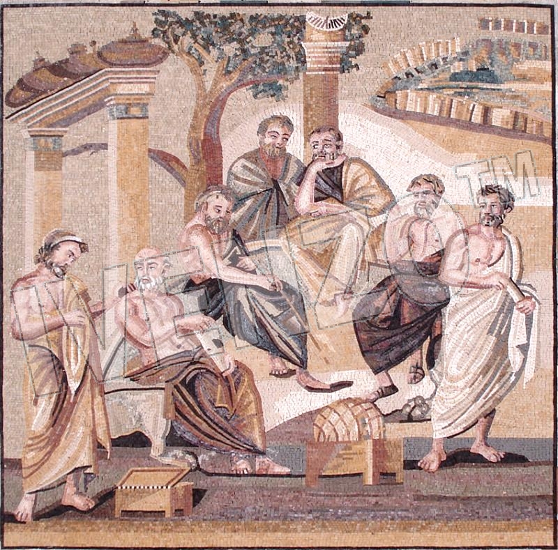 Mosaico FK097 Platone e l'Accademia di Atene