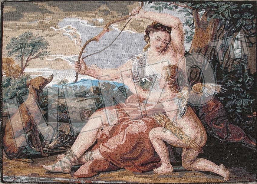 Mosaico FK102 Batoni: Diana e Cupido
