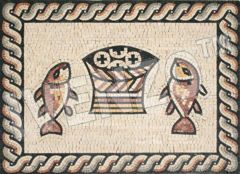 Mosaico FK123 Pesce e pane