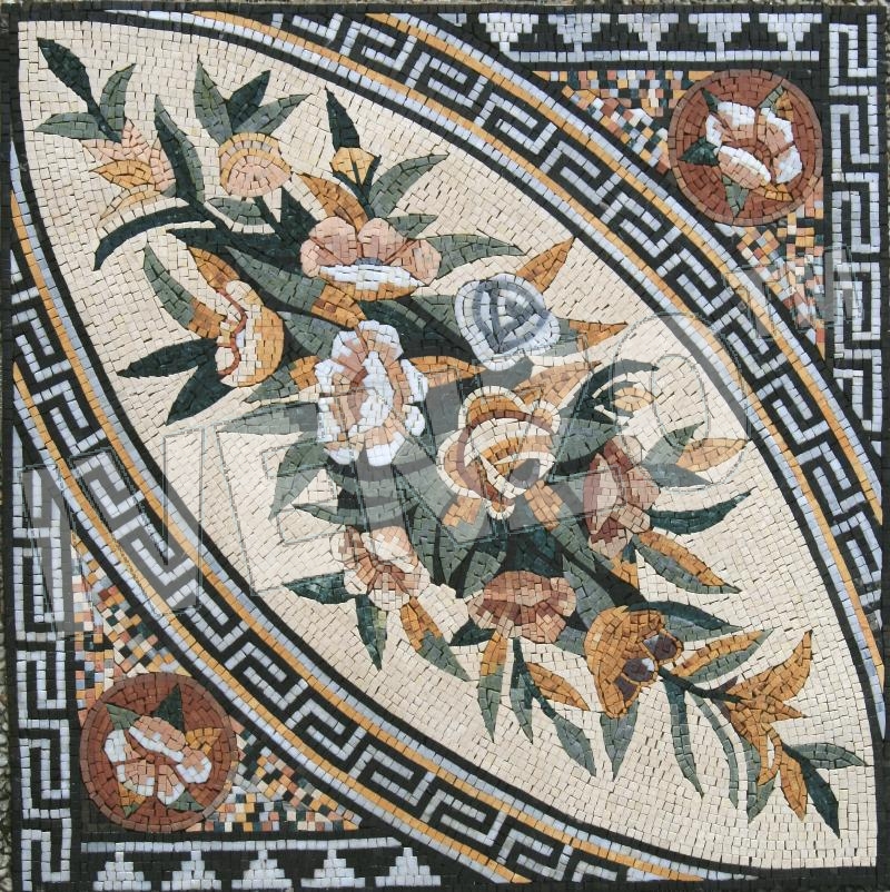 Mosaico GK034 tappeto di fiori