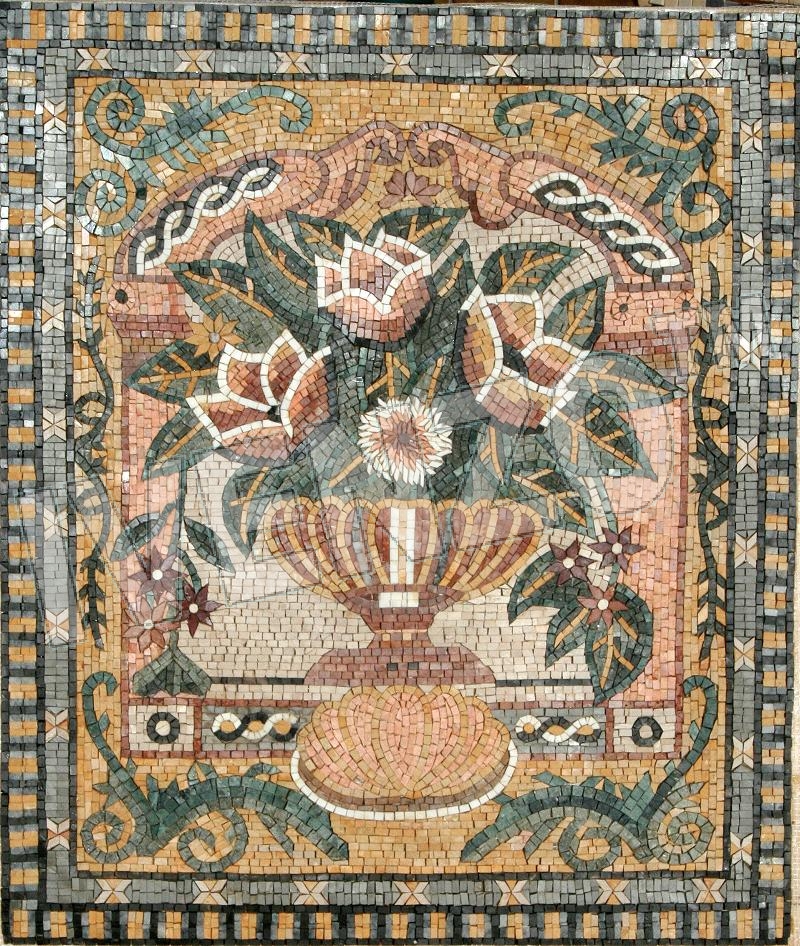 Mosaico GK042 vaso di fiori