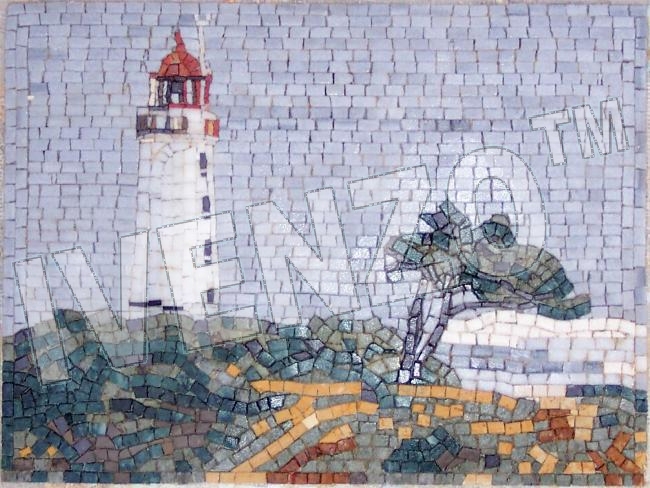 Mosaico LK001 Faro Hiddensee Dornbusch
