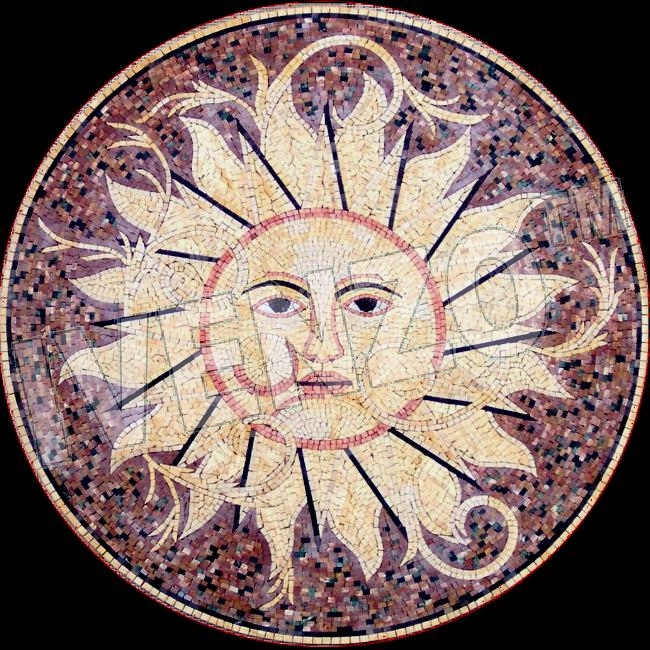 Mosaico MK001 sole in colori caldi