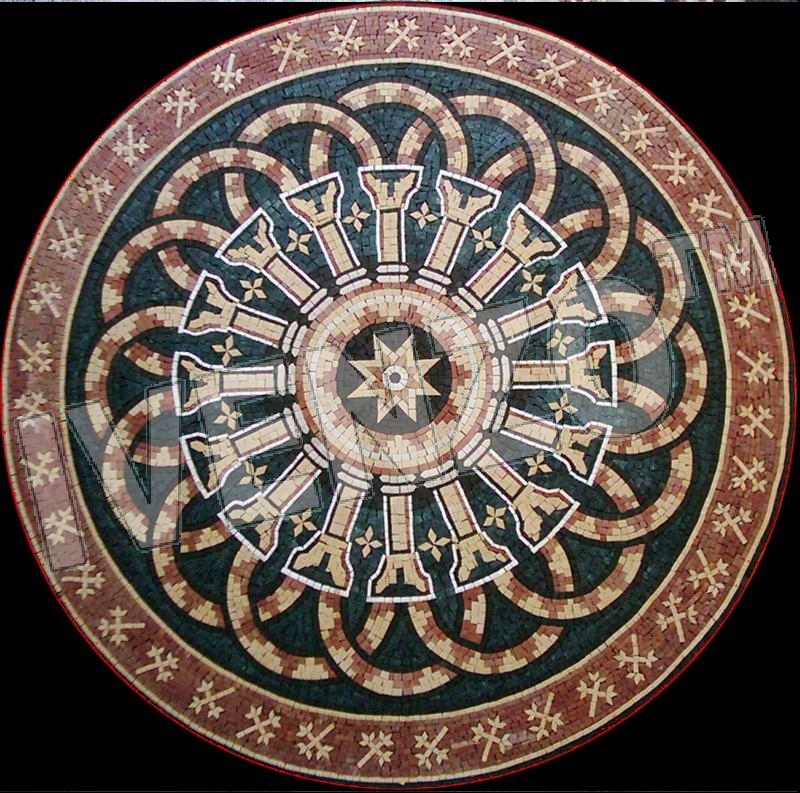 Mosaico MK015 medaglione romano