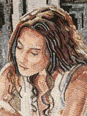 Mosaik badende Frau