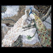 Mosaico un paio di pavoni