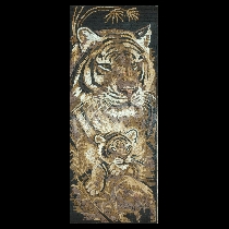 Mosaico Tiger con il bambino