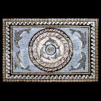 Mosaico tappeto con i delfini