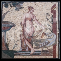 Mosaico Leda e il cigno