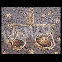Mosaico segno dello zodiaco libra