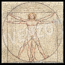 Mosaico L'uomo vitruviano