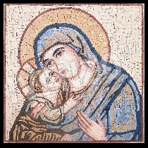 Mosaico Gesù e Maria