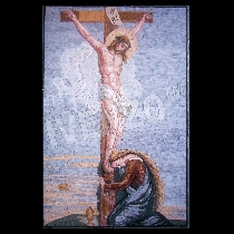 Mosaico Gesù sulla croce