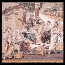 Mosaico Platone e l'Accademia di Atene