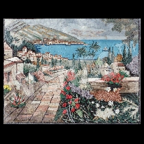Mosaico Luogo in riva al mare